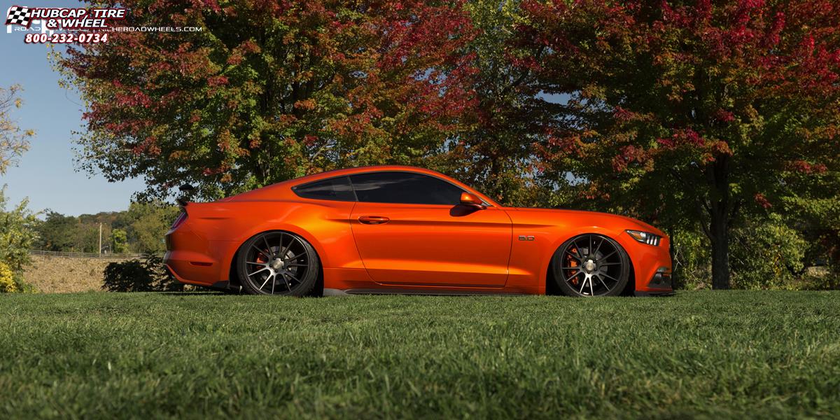 vehicle gallery/ford mustang niche vicenza m153 20x10  Black & Machined with Dark Tint wheels and rims